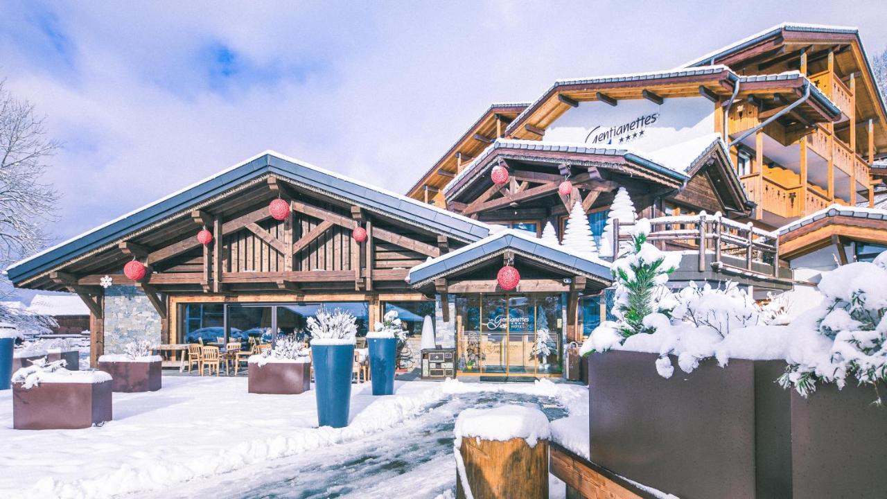 Les Gentianettes Hotel & Spa Abondance Buitenkant foto